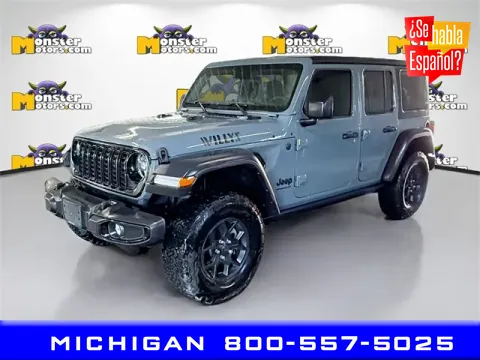 Gray 2024 Jeep Wrangler Willys for sale in Michigan Center, MI