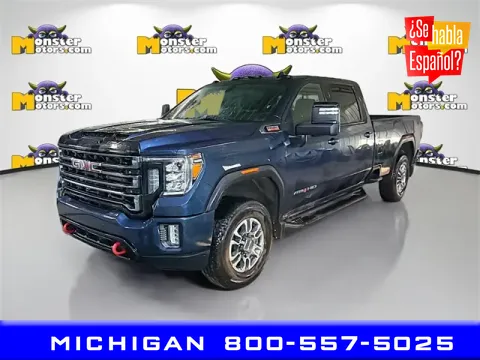 Blue 2021 GMC Sierra 2500HD AT4 for sale in Michigan Center, MI