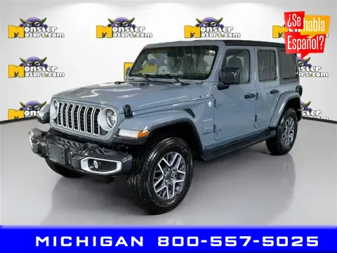 Gray 2024 Jeep Wrangler Sahara for sale in Michigan Center, MI