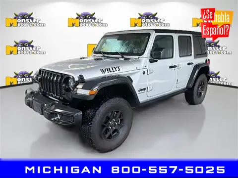 Silver 2024 Jeep Wrangler Willys for sale in Michigan Center, MI