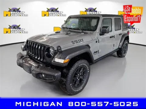 Gray 2021 Jeep Wrangler Unlimited Willys for sale in Michigan Center, MI