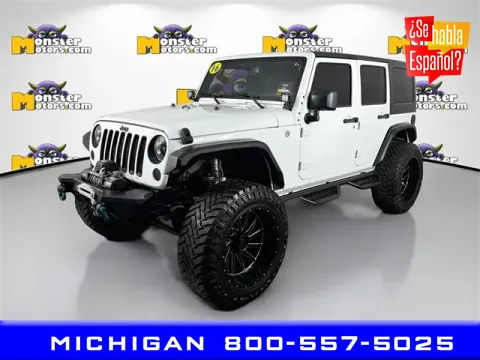 White 2016 Jeep Wrangler Unlimited Sahara for sale in Michigan Center, MI