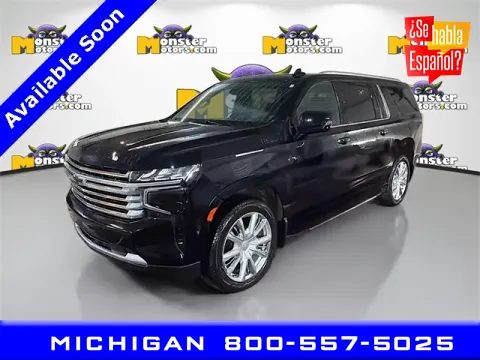 Black 2021 Chevrolet Suburban High Country for sale in Michigan Center, MI