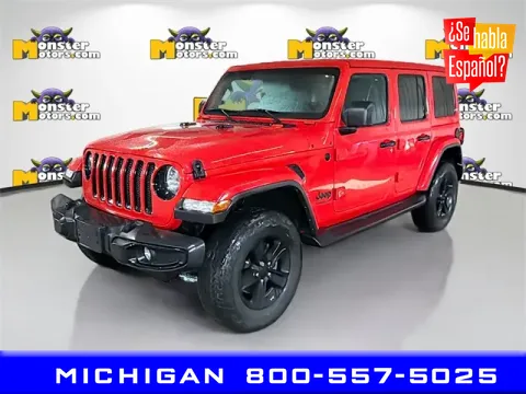 Red 2021 Jeep Wrangler Unlimited Sahara Altitude for sale in Michigan Center, MI