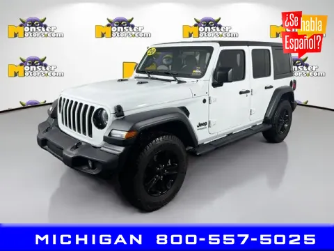Blue 2020 Jeep Wrangler Unlimited Sport Altitude for sale in Michigan Center, MI