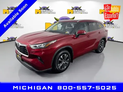 Red 2020 Toyota Highlander XLE for sale in Michigan Center, MI