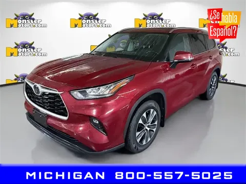 Red 2020 Toyota Highlander XLE for sale in Michigan Center, MI