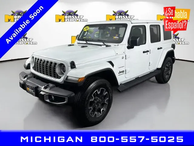 Gray 2024 Jeep Wrangler Sahara for sale in Michigan Center, MI