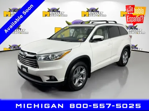 White 2016 Toyota Highlander Limited for sale in Michigan Center, MI
