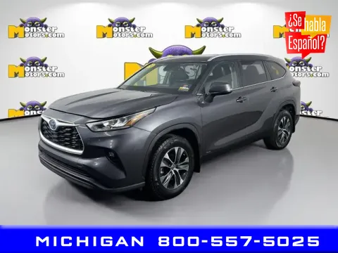 Red 2024 Toyota Highlander Hybrid XLE for sale in Michigan Center, MI