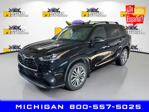 Green 2022 Toyota Highlander Hybrid Platinum for sale in Michigan Center, MI