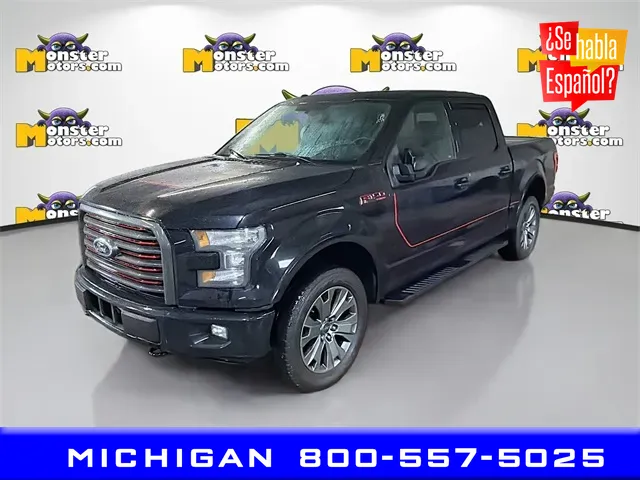 Black 2017 Ford F-150 Lariat for sale in Michigan Center, MI