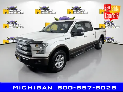Black 2015 Ford F-150 Lariat for sale in Michigan Center, MI
