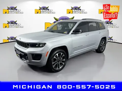 Silver 2021 Jeep Grand Cherokee L Overland for sale in Michigan Center, MI
