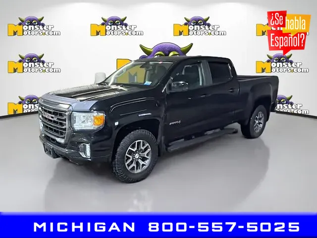 Black 2022 GMC Canyon AT4 w/Leather for sale in Michigan Center, MI