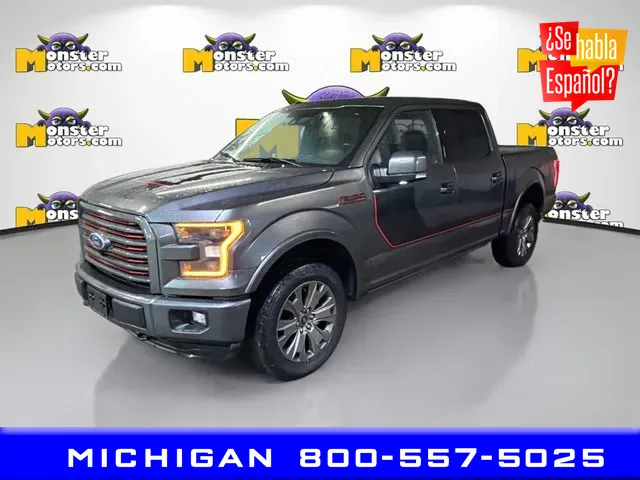Silver 2016 Ford F-150 Lariat for sale in Michigan Center, MI
