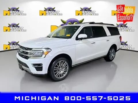 White 2023 Ford Expedition Max Limited for sale in Michigan Center, MI