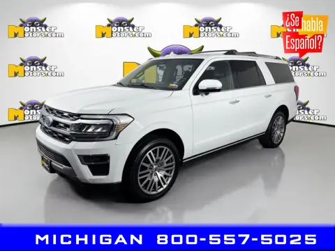 White 2023 Ford Expedition Max Limited for sale in Michigan Center, MI
