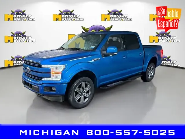 Blue 2019 Ford F-150 Lariat for sale in Michigan Center, MI