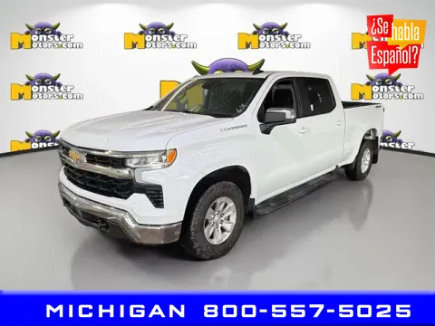 White 2023 Chevrolet Silverado 1500 LT for sale in Michigan Center, MI