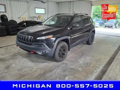 Black 2015 Jeep Cherokee Trailhawk for sale in Michigan Center, MI