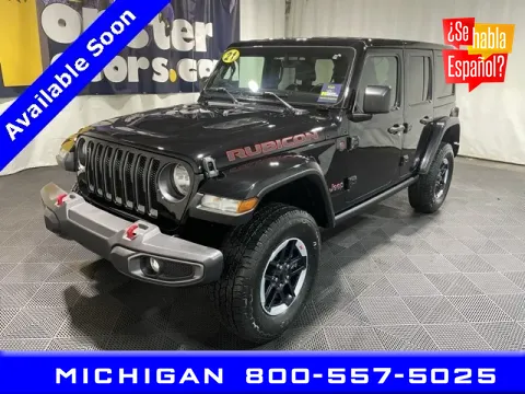 Black 2021 Jeep Wrangler Unlimited Rubicon for sale in Michigan Center, MI
