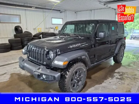 Black 2023 Jeep Wrangler Willys for sale in Michigan Center, MI