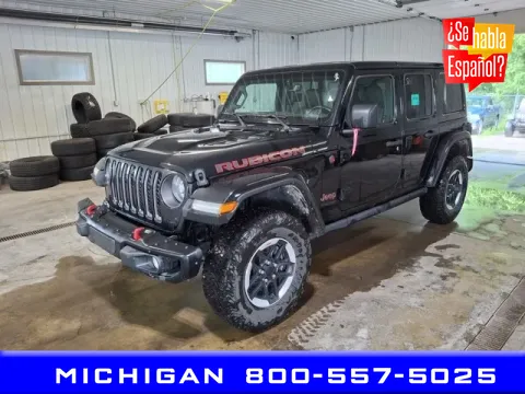 Black 2021 Jeep Wrangler Unlimited Rubicon for sale in Michigan Center, MI