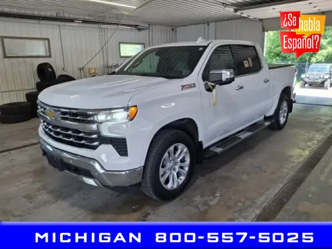 White 2022 Chevrolet Silverado 1500 LTZ for sale in Michigan Center, MI
