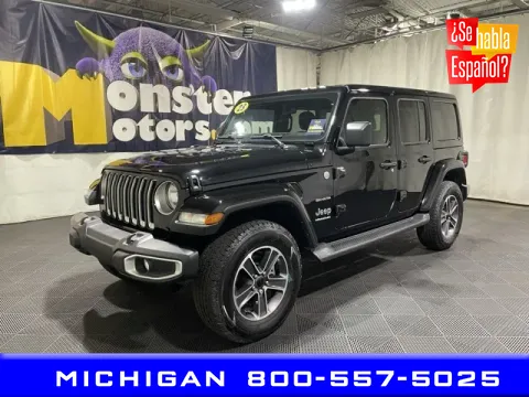 Black 2023 Jeep Wrangler Sahara for sale in Michigan Center, MI