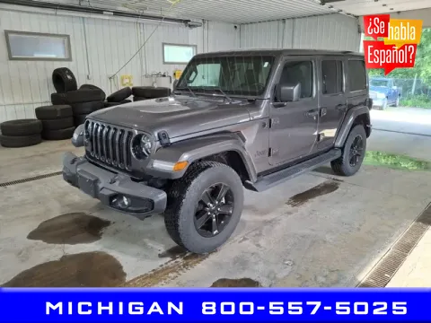 Gray 2022 Jeep Wrangler Unlimited Sahara Altitude for sale in Michigan Center, MI