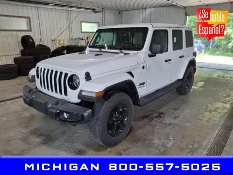 White 2022 Jeep Wrangler Unlimited Sahara Altitude for sale in Michigan Center, MI