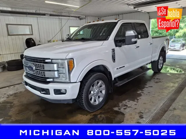 White 2017 Ford F-250SD Platinum for sale in Michigan Center, MI