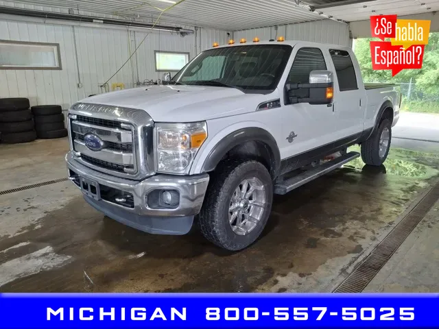 White 2015 Ford F-250SD Lariat for sale in Michigan Center, MI