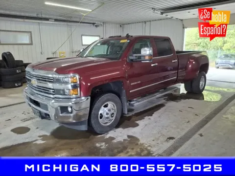 Red 2015 Chevrolet Silverado 3500HD LTZ for sale in Michigan Center, MI