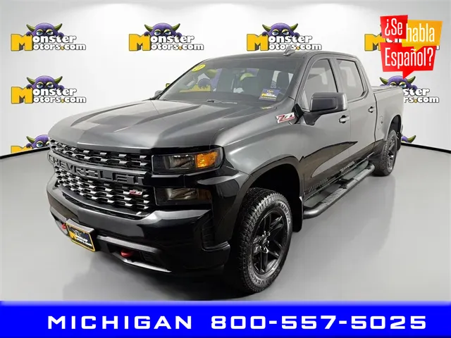 Black 2021 Chevrolet Silverado 1500 Custom Trail Boss for sale in Michigan Center, MI
