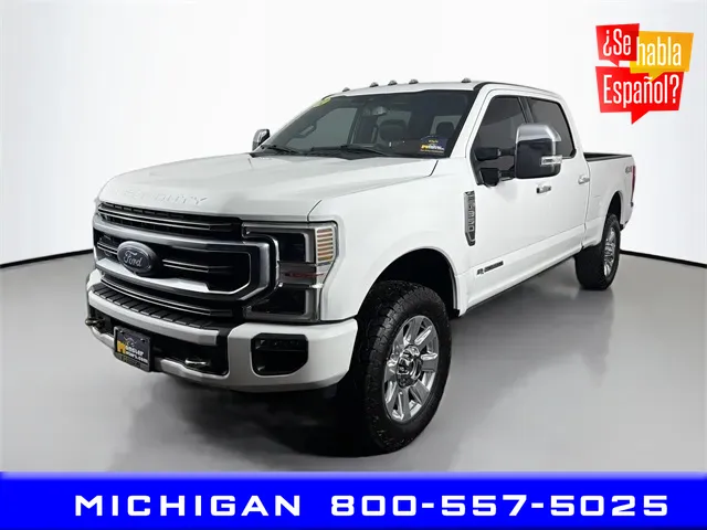 White 2022 Ford F-350SD Platinum for sale in Michigan Center, MI