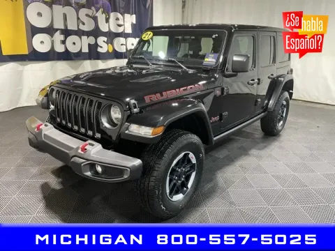 Black 2021 Jeep Wrangler Unlimited Rubicon for sale in Michigan Center, MI