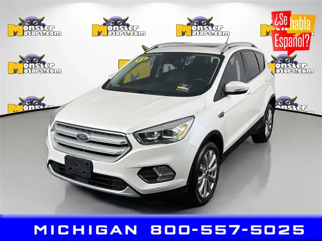 White 2018 Ford Escape Titanium for sale in Michigan Center, MI