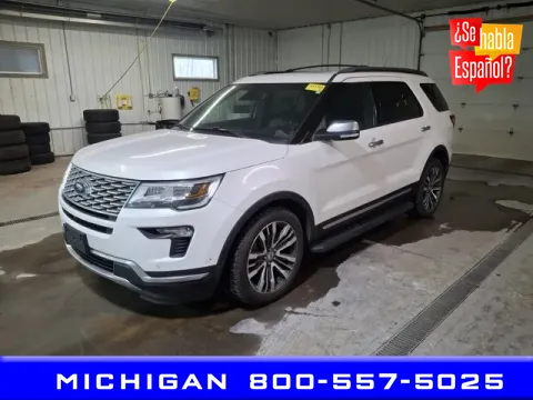 White 2018 Ford Explorer Platinum for sale in Michigan Center, MI