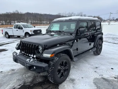 Black 2020 Jeep Wrangler Unlimited Sahara Altitude for sale in Crooksville, OH