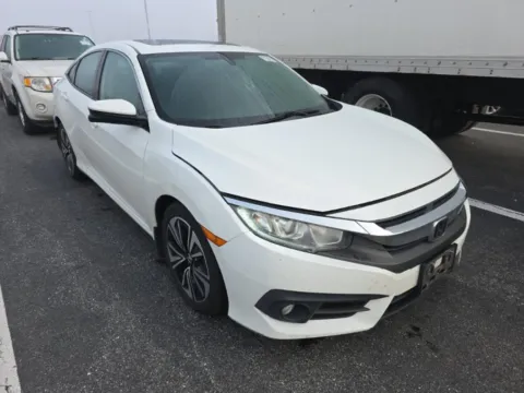 White 2016 HONDA CIVIC EX-L for sale in Brentwood, MD