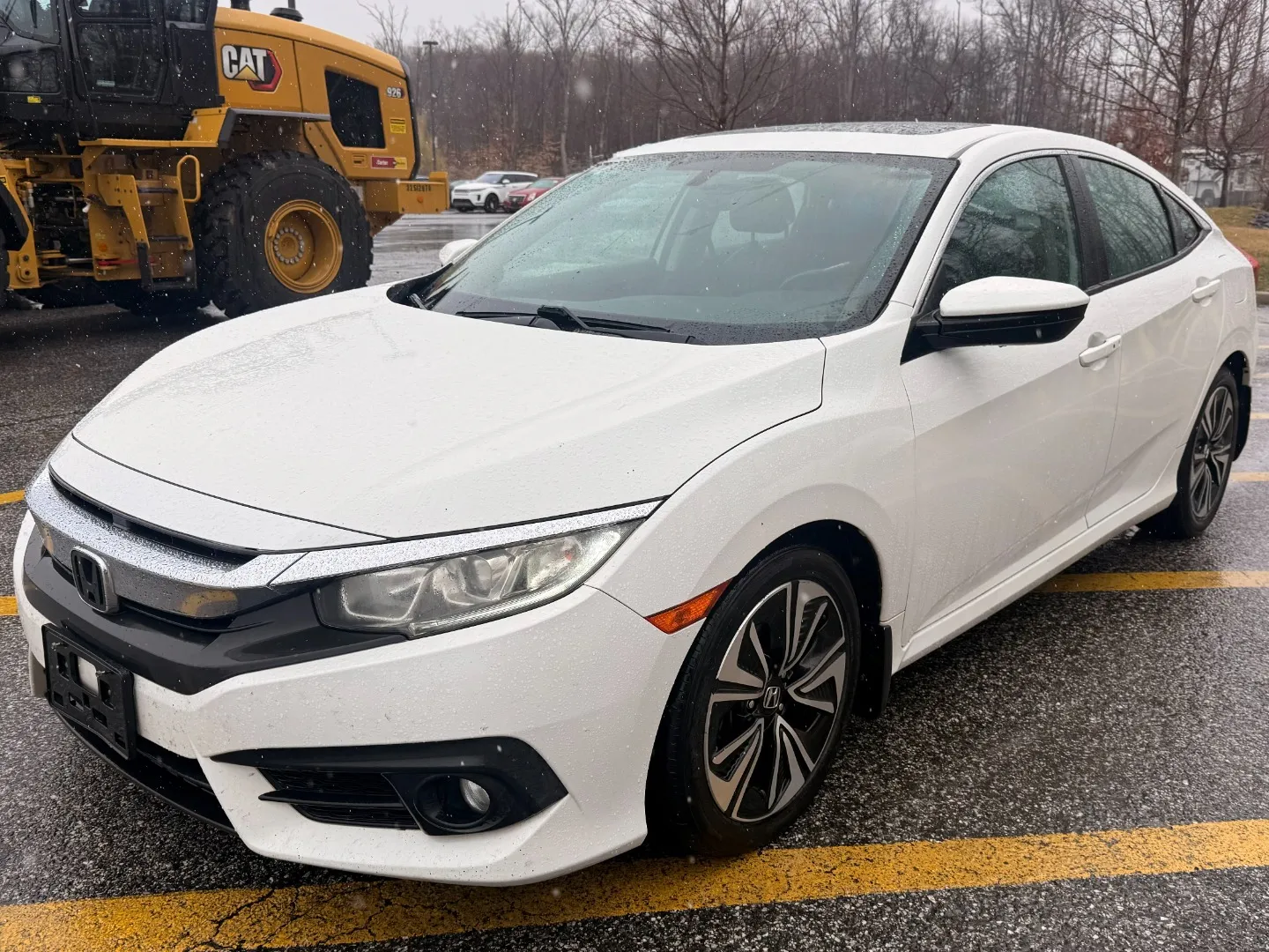 White 2016 HONDA CIVIC EX-L W/ LEATHER & SUNROOF for sale in Brentwood, MD