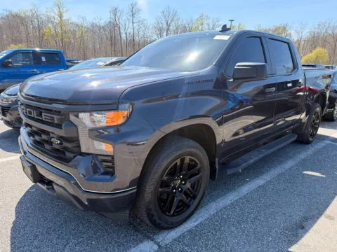 Black 2023 CHEVROLET SILVERADO 1500 Custom for sale in Brentwood, MD