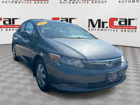 Gray 2012 HONDA CIVIC LX for sale in Brentwood, MD