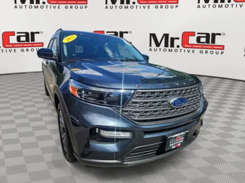 Blue 2022 FORD EXPLORER XLT W/ AWD, LEATHER AND PANO ROOF for sale in Brentwood, MD