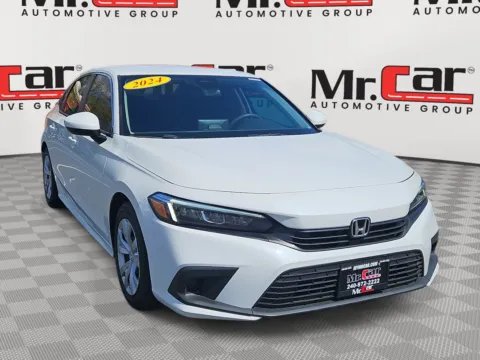 White 2024 HONDA CIVIC LX for sale in Glen Burnie, MD