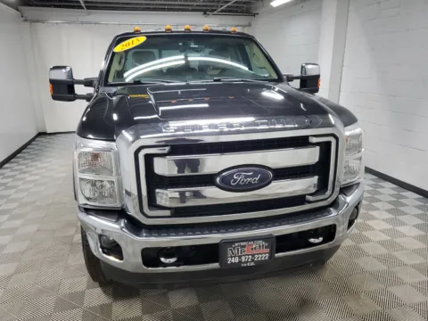 Black 2015 FORD F350 SRW LARIAT CREW CAB 4WD w/6.7L POWER STROKE DIESEL ENGINE for sale in Brentwood, MD