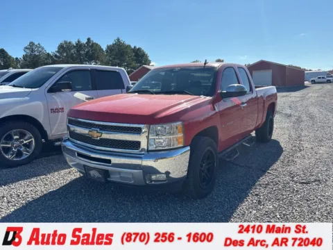 Red 2013 Chevrolet Silverado 1500 LT for sale in Des Arc, AR
