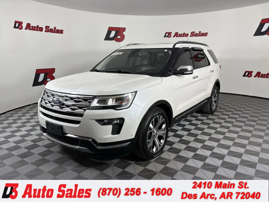 White 2019 Ford Explorer Limited for sale in Des Arc, AR